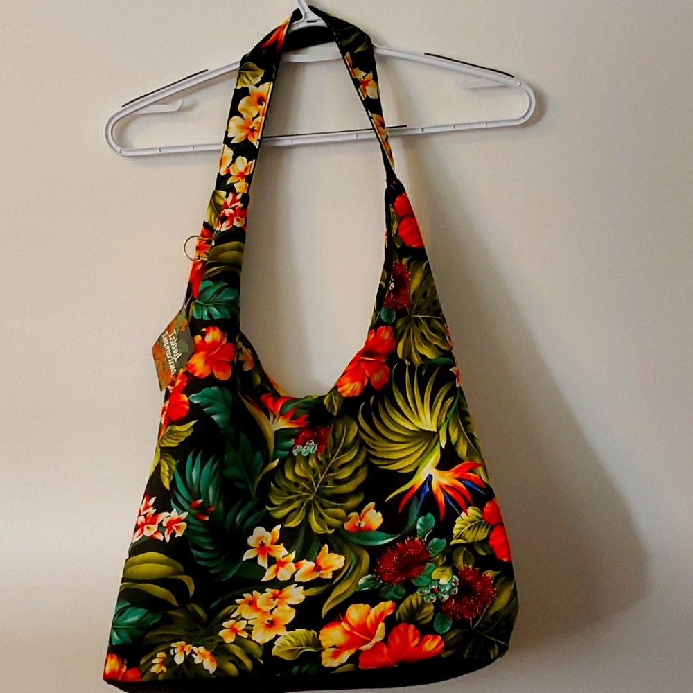 Purse tropical floral design